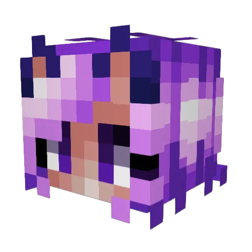 NilinCh Minecraft avatar head, 3D render