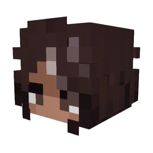 Nilincw Minecraft avatar head, 3D render