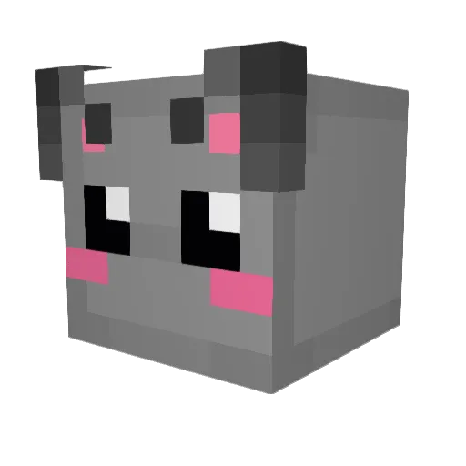 Nilingr Minecraft avatar head, 3D render