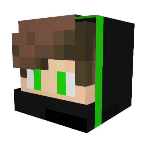 Nille0106 Minecraft avatar head, 3D render