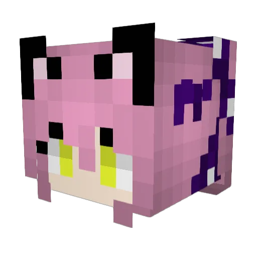 Nillsc Minecraft avatar head, 3D render