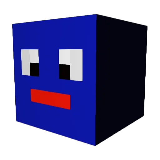 NilmanMHD Minecraft avatar head, 3D render