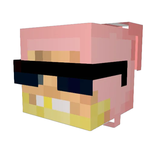 NiloDARK Minecraft avatar head, 3D render