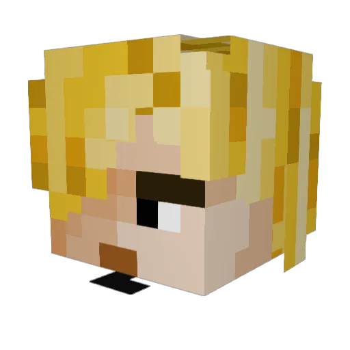 Nilre Minecraft avatar head, 3D render