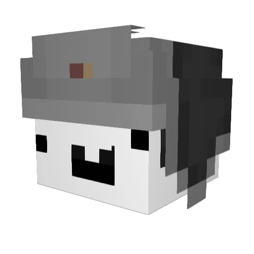 NilsTie Minecraft avatar head, 3D render