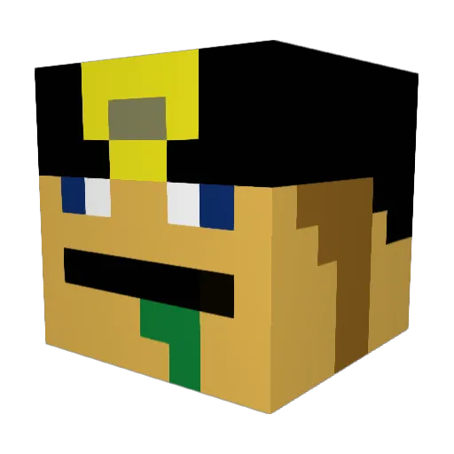 Nils_29_ Minecraft avatar head, 3D render