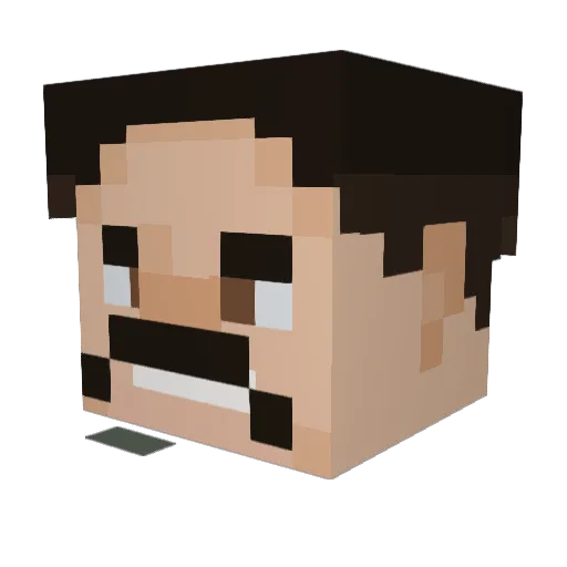 Nilsshx Minecraft avatar head, 3D render