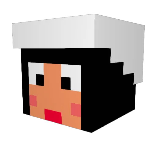 Niltava Minecraft avatar head, 3D render