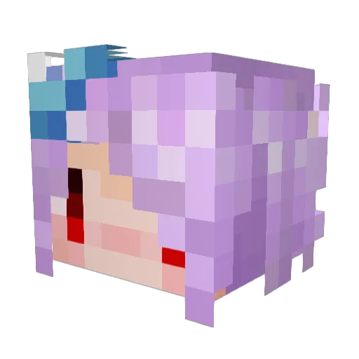 NiluaSnow Minecraft avatar head, 3D render
