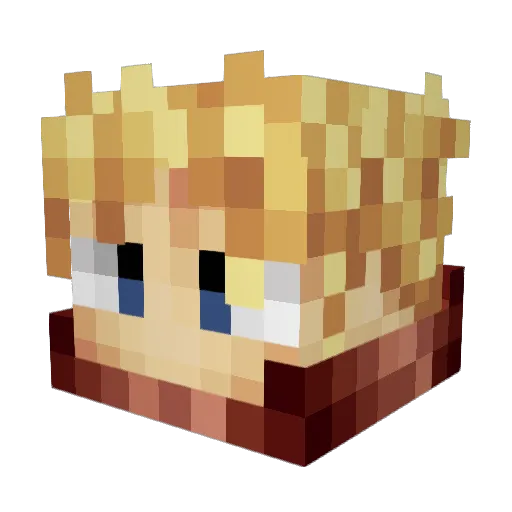 Niluap Minecraft avatar head, 3D render