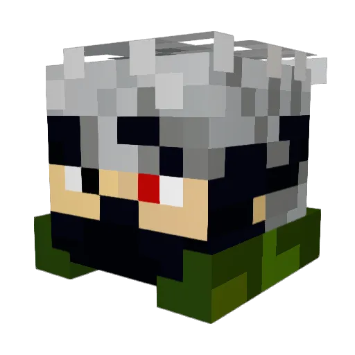 Nilumin Minecraft avatar head, 3D render