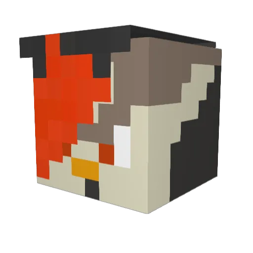 Nilx12 Minecraft avatar head, 3D render