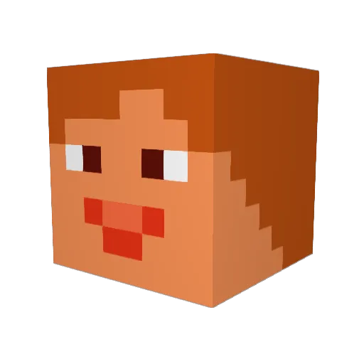Nilznizze Minecraft avatar head, 3D render
