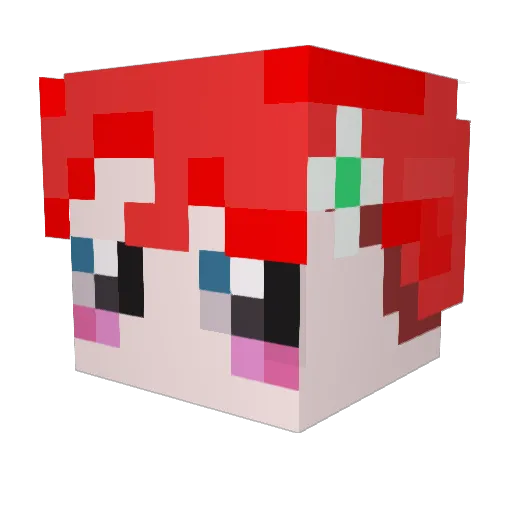 Nim0 Minecraft avatar head, 3D render
