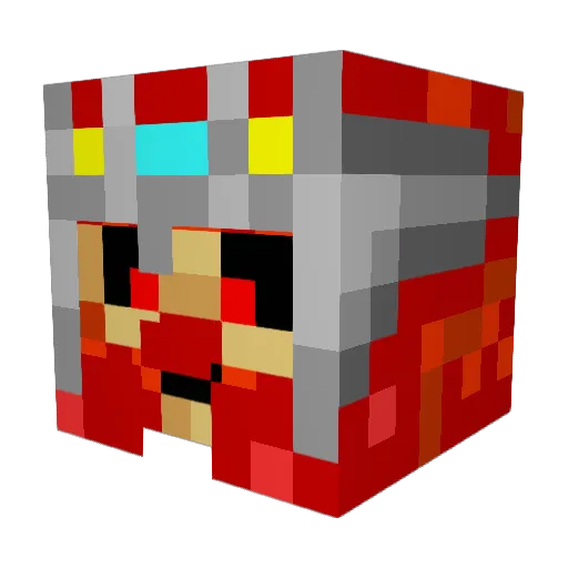 Nimag Minecraft avatar head, 3D render
