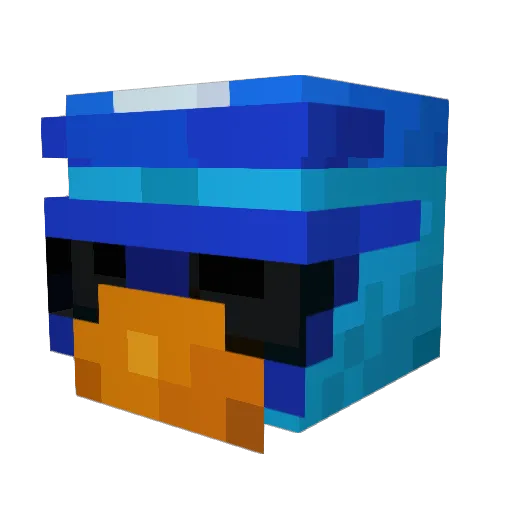 Nimble Minecraft avatar head, 3D render
