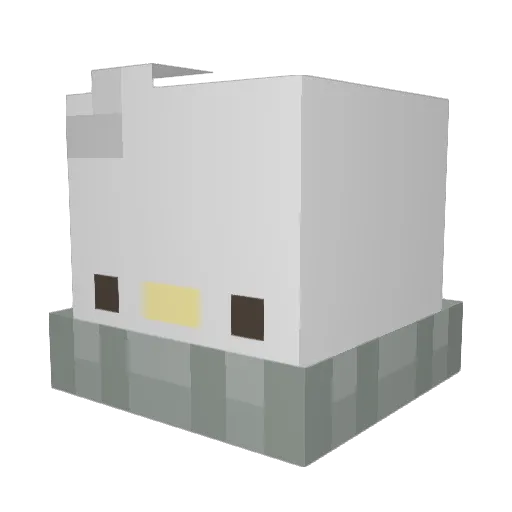 Nimbledon Minecraft avatar head, 3D render