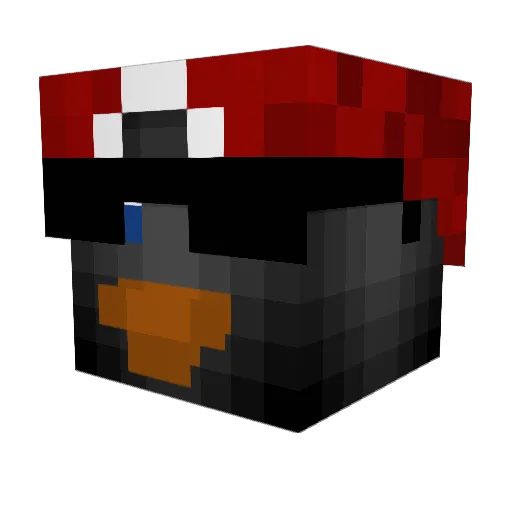 Nimbusaur Minecraft avatar head, 3D render