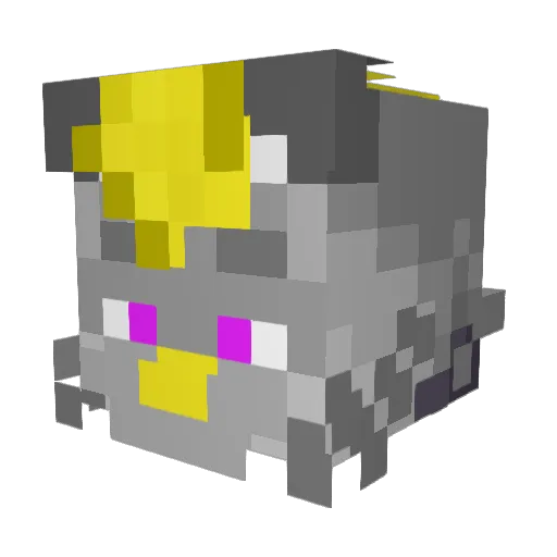 Nimbusthefox Minecraft avatar head, 3D render
