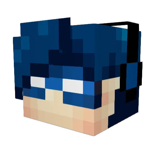Nimeric Minecraft avatar head, 3D render