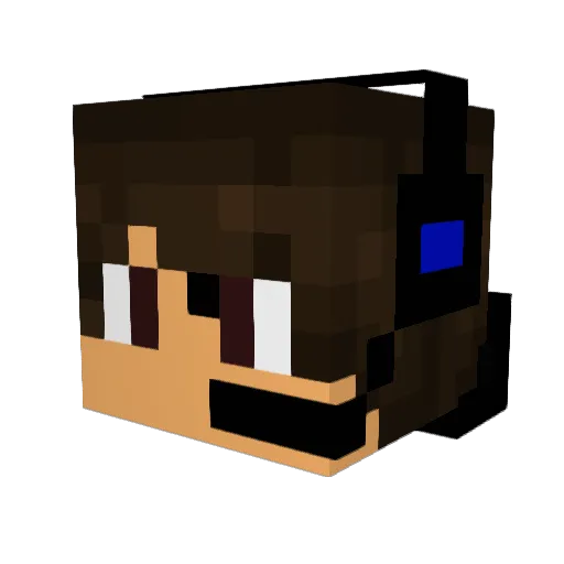 Nimitz03 Minecraft avatar head, 3D render