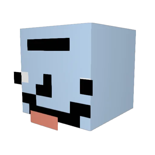 Nimixy Minecraft avatar head, 3D render