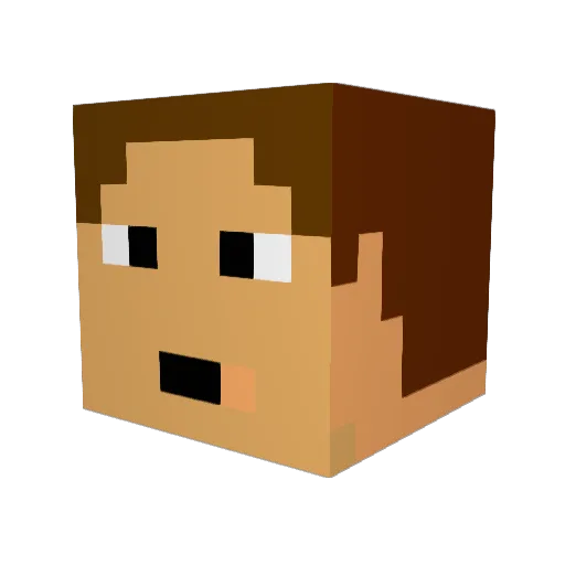Nimjago Minecraft avatar head, 3D render