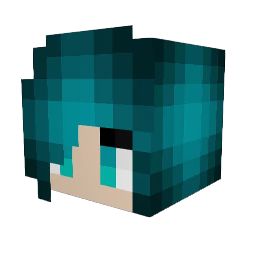 Nimlia Minecraft avatar head, 3D render