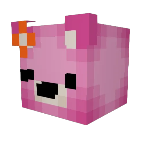 Nimoel Minecraft avatar head, 3D render