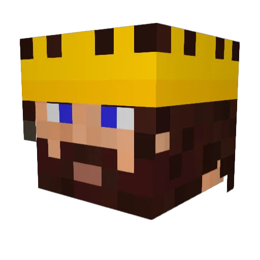Nimoio Minecraft avatar head, 3D render