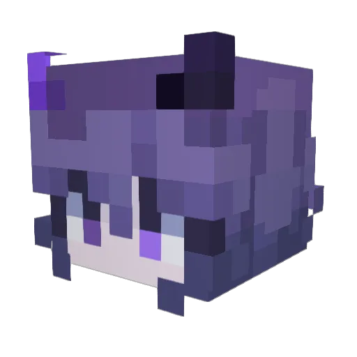 Nimty Minecraft avatar head, 3D render
