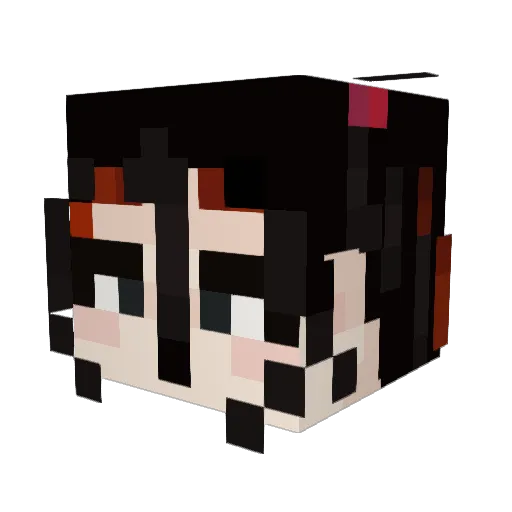 NimuVT Minecraft avatar head, 3D render