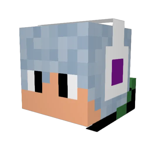 Nimvall Minecraft avatar head, 3D render