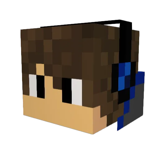 Nin2020q Minecraft avatar head, 3D render