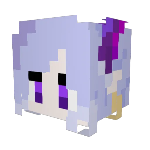 NinJiom233 Minecraft avatar head, 3D render