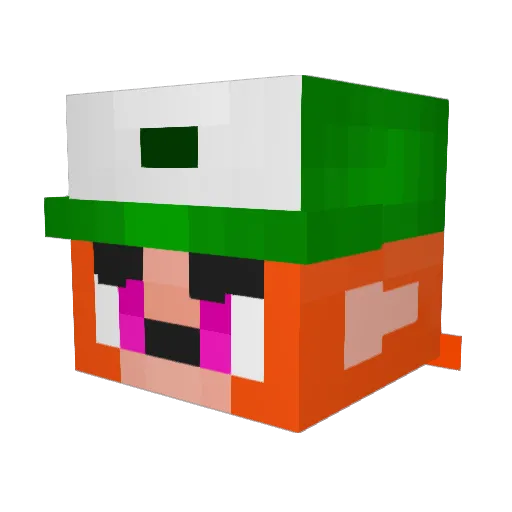 NinNin238 Minecraft avatar head, 3D render