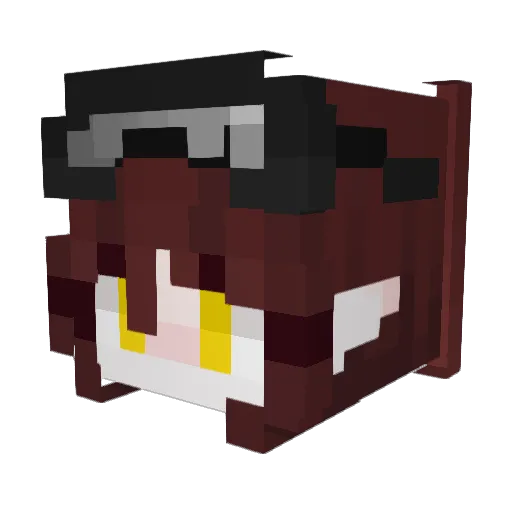 NinNinSawo Minecraft avatar head, 3D render