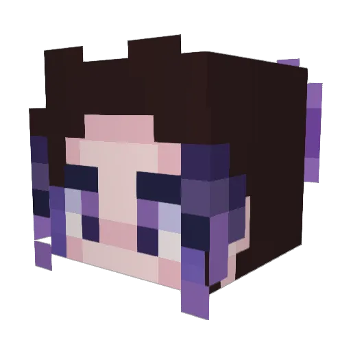 Nin_Candy Minecraft avatar head, 3D render