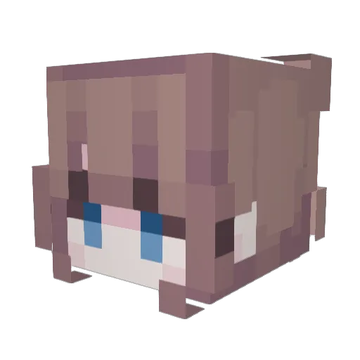 Nina3009 Minecraft avatar head, 3D render