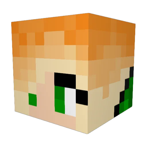 NinaAlmond Minecraft avatar head, 3D render