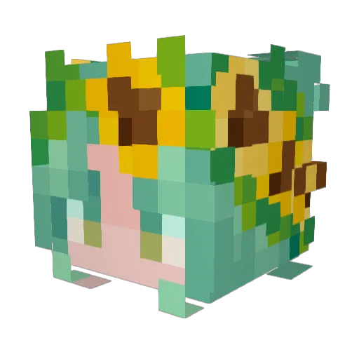 NinaCP Minecraft avatar head, 3D render