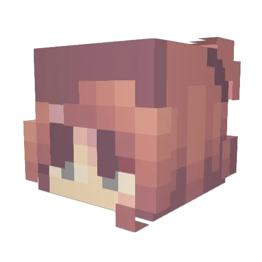 NinaDude Minecraft avatar head, 3D render