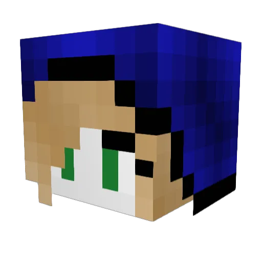NinaGLP Minecraft avatar head, 3D render