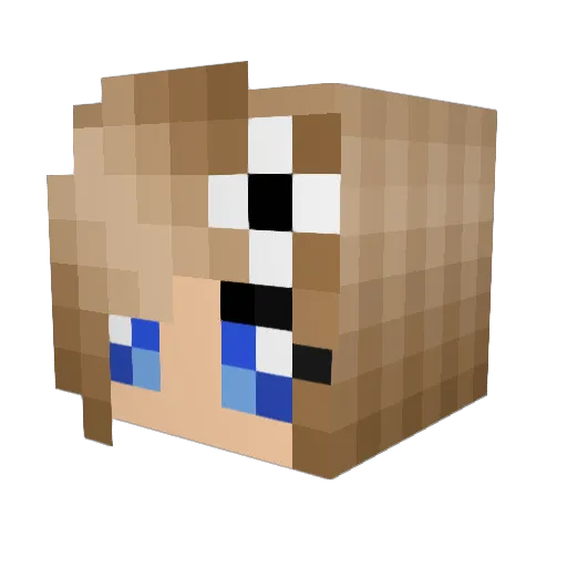 NinaIsi Minecraft avatar head, 3D render