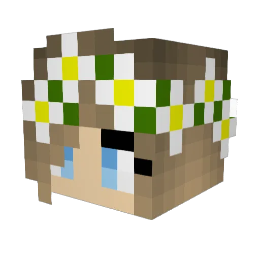 NinaLeGast Minecraft avatar head, 3D render