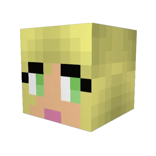 NinaMcChicken Minecraft avatar head, 3D render