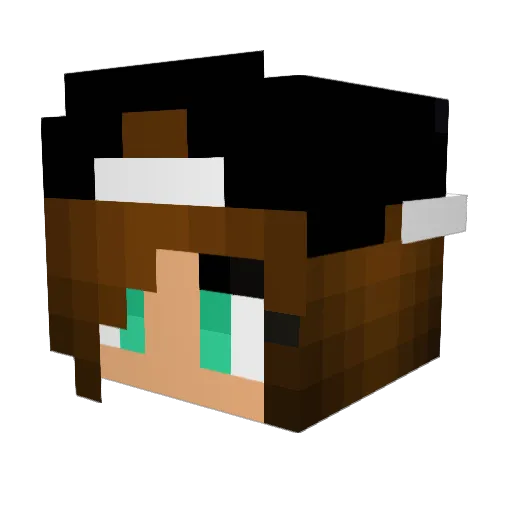 NinaMine Minecraft avatar head, 3D render