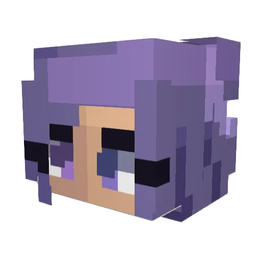 NinaMoza Minecraft avatar head, 3D render