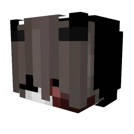 NinaPower Minecraft avatar head, 3D render