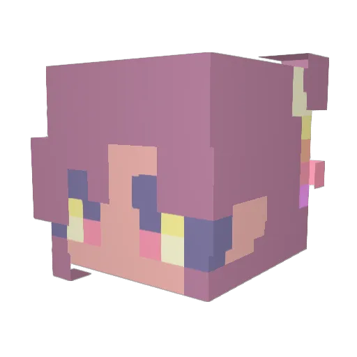 NinaRose7777 Minecraft avatar head, 3D render